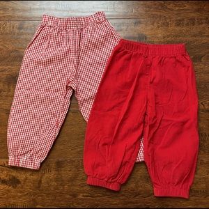 18m Mary & Grace EUC gingham and fine corduroy pants